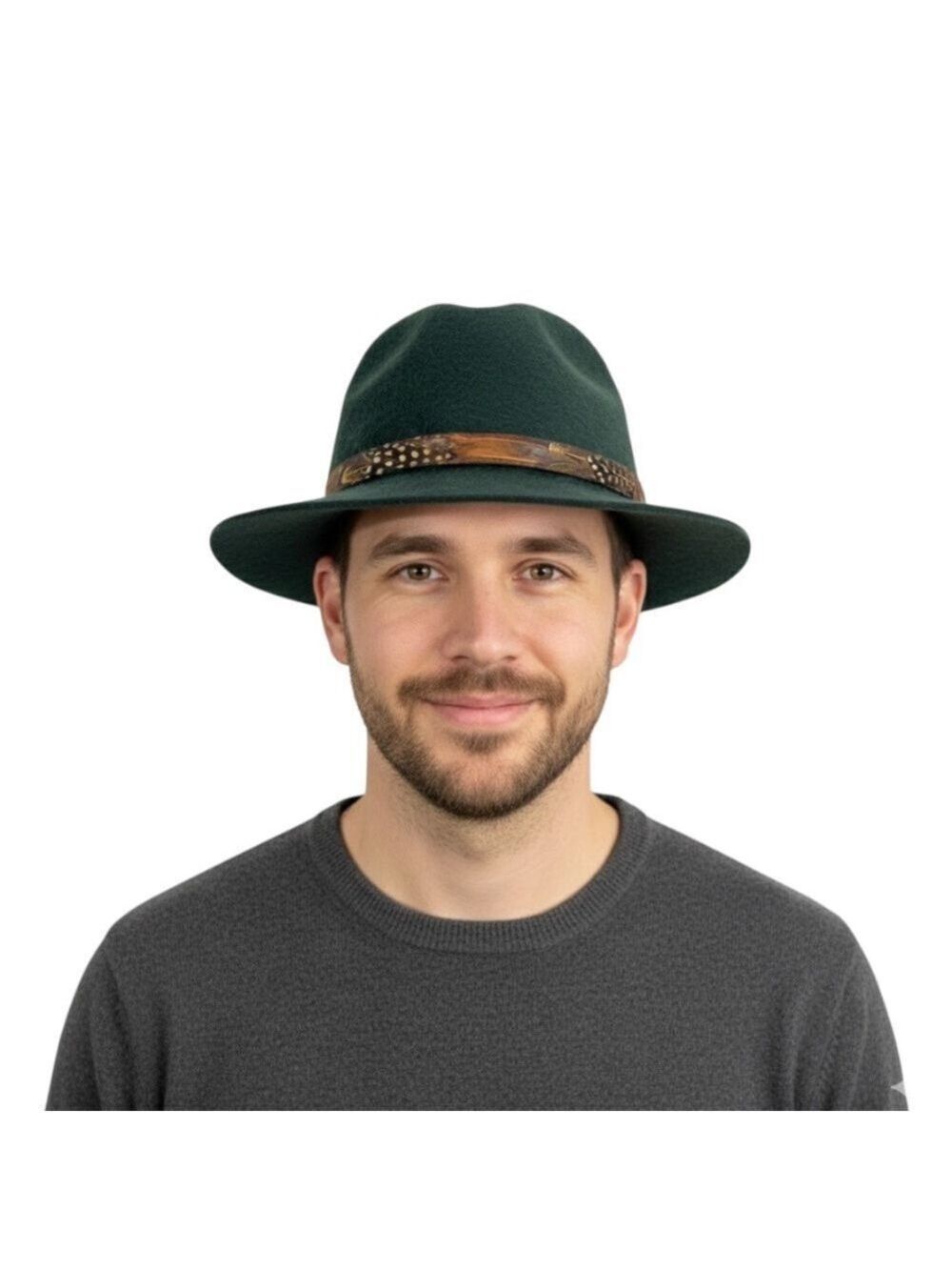 Vtg 60s 70s Magill Lee Royal Fedora Genuine Fur Felt Beaver Finish Dark Green